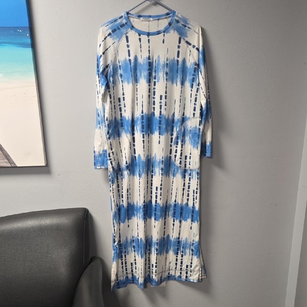 Ekouaer Tie Dye Pocket Dress Size M